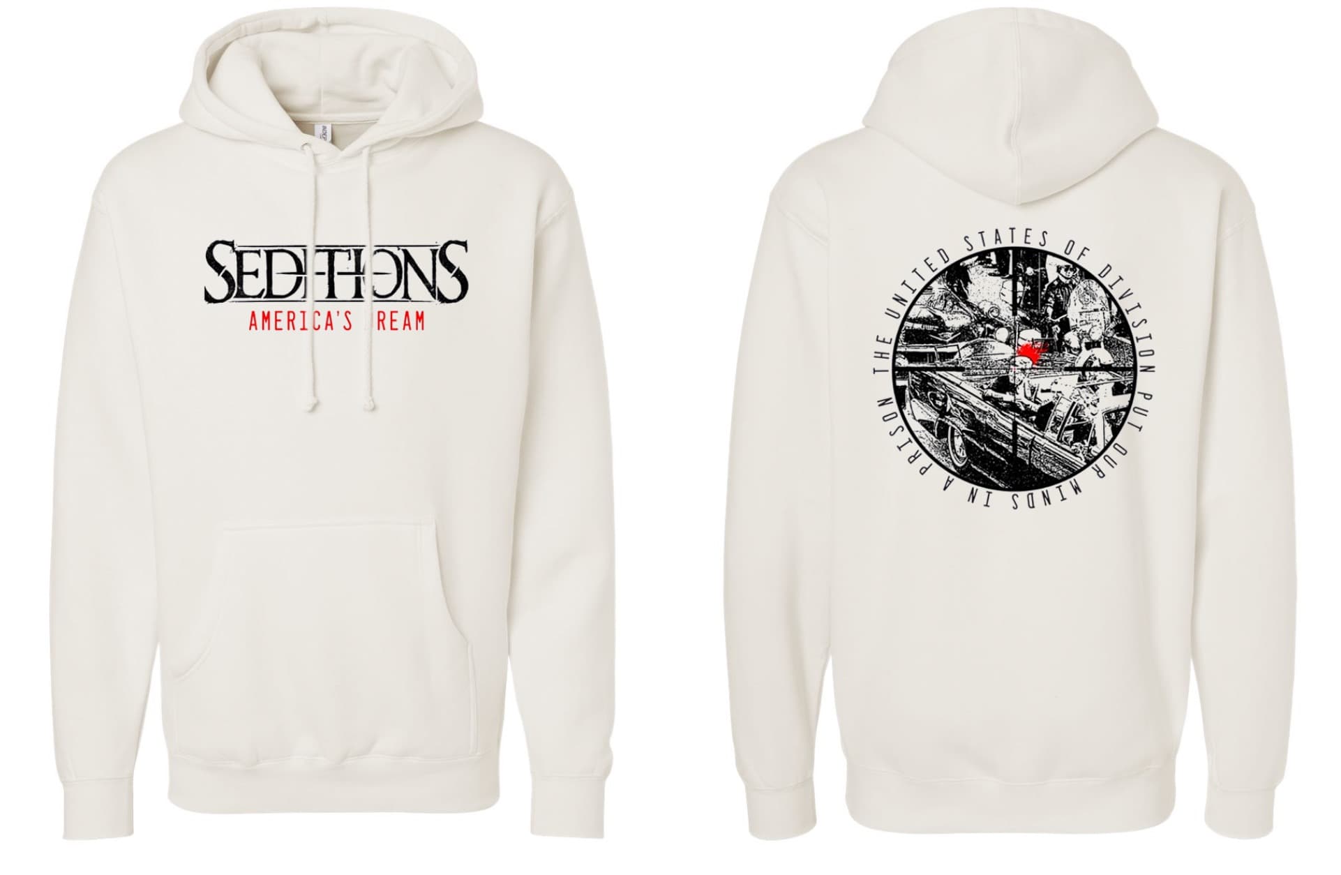 seditions america's dream hoodie, front and back