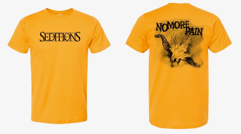 seditions shirt 6 yellow front and back